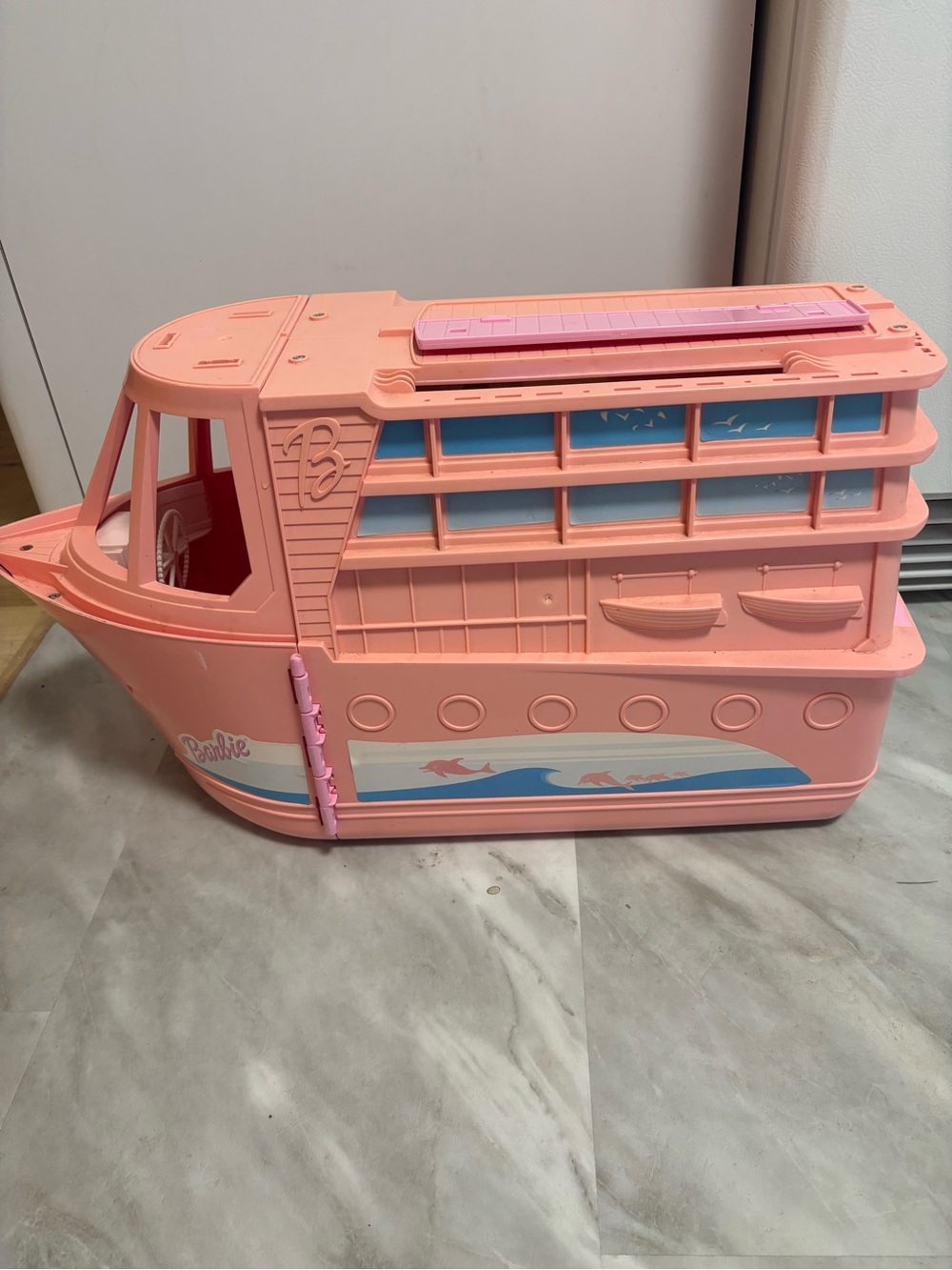 Mattel Vintage Barbie Dream Boat Dance Party Yacht Cruise Ship Pink 2002 W/ Horn